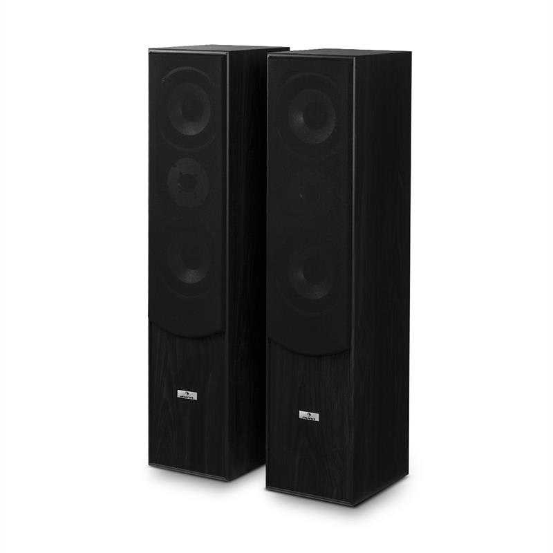 Auna L766 3-cestné basreflexné HiFi reproduktory, pár, čierna farba – Obrázok 5