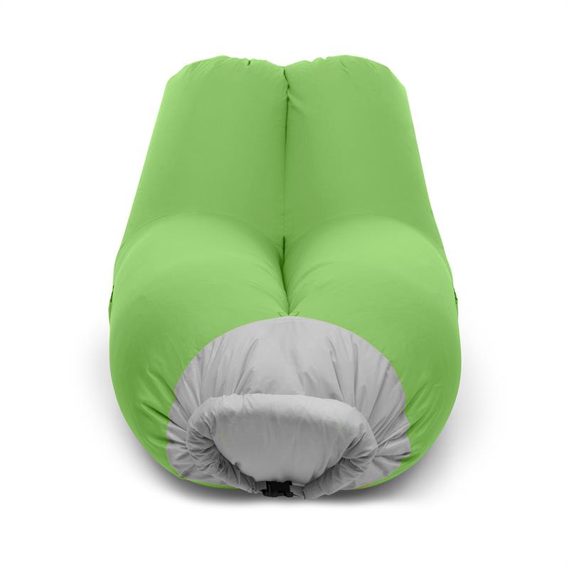 Blumfeldt Airlounge, nafukovacia sedačka, 90 x 80 x 150 cm, ruksak, prateľná, polyester, zelená – Obrázok 3