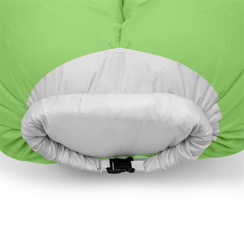 Blumfeldt Airlounge, nafukovacia sedačka, 90 x 80 x 150 cm, ruksak, prateľná, polyester, zelená – Obrázok 5