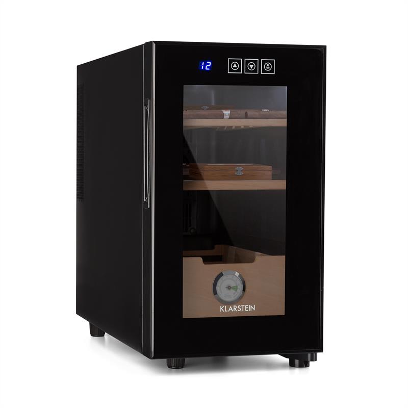 Klarstein El Presidente 23, humidor, 50 W, dotykový, bukové drevo, 23 l, LED, čierny