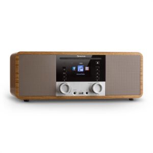 Auna IR-190, internetové rádio, CD prehrávač, WiFi, UPnP, USB, diaľkový ovládač, orech