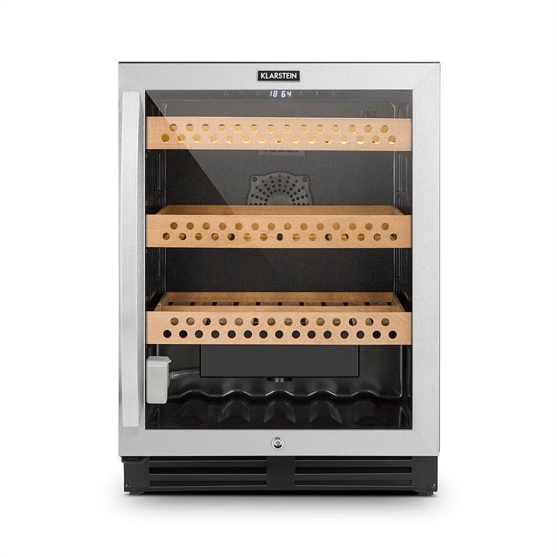 Klarstein El Presidente 127, humidor, 127 l, sklené dvierka, dotykový ovládací panel, nerezová oceľ – Obrázok 3