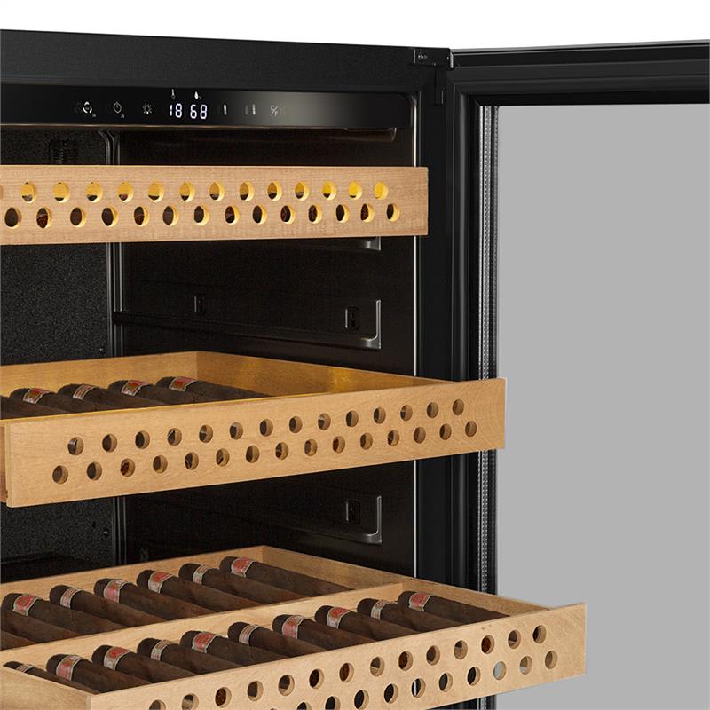 Klarstein El Presidente 127, humidor, 127 l, sklené dvierka, dotykový ovládací panel, nerezová oceľ – Obrázok 5