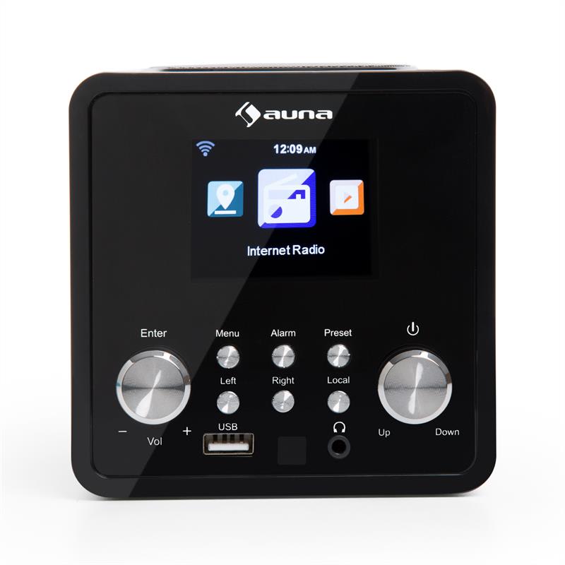 Auna IR-120 internetové rádio, WiFi DNLA UPnP app-control, čierna farba – Obrázok 3