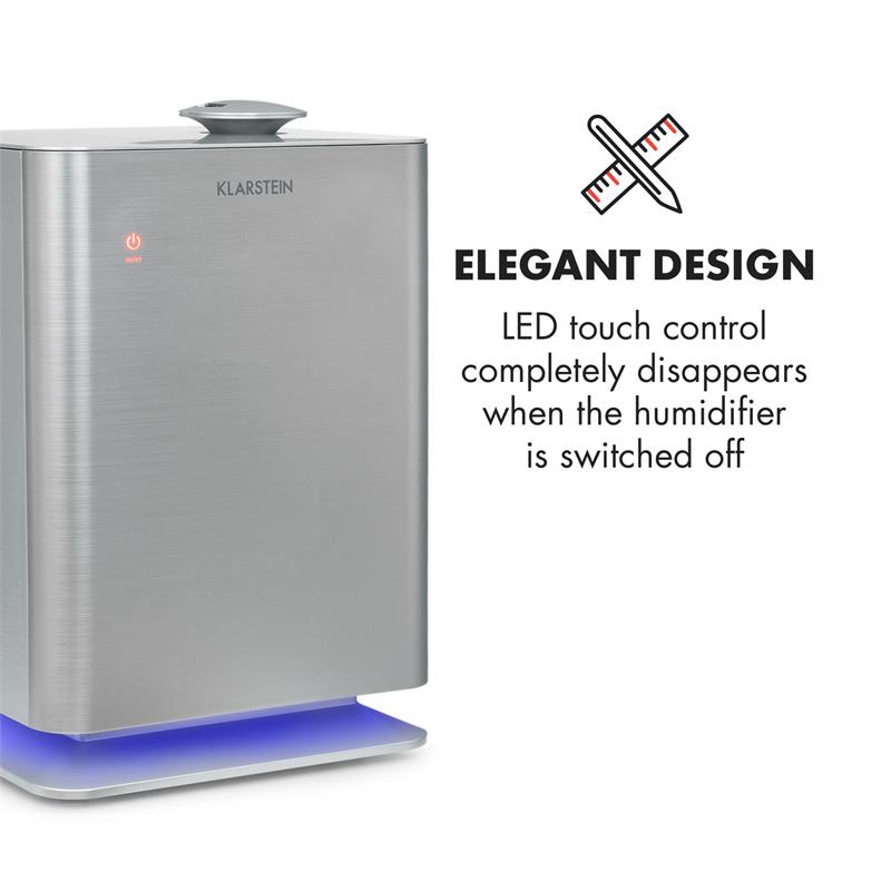 Klarstein Cubix, zvlhčovač vzduchu, ionizátor, 350 ml/h, 5.5 l nádrž, baby režim – Obrázok 2