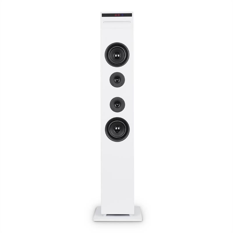 Auna Karaboom CD karaoke zariadenie, bluetooth, MP3, USB nabíjačka, mikrofón, diaľkové ovládanie, biela farba – Obrázok 4