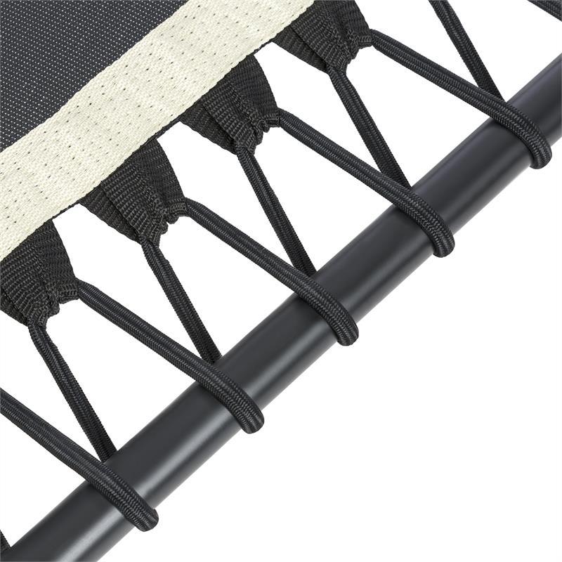 KLARFIT Jumpanatic, fitness trampolína, 102 cm Ø, rukoväť, sklápacia, biela – Obrázok 3