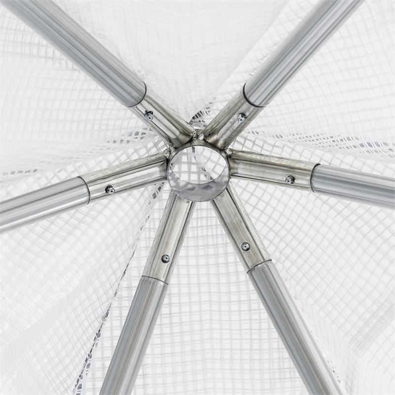 Waldbeck Greenshelter L, skleník na prezimovanie rastlín, 340 x 280 cm, oceľové tyče Ø 25 mm, PVC – Obrázok 5