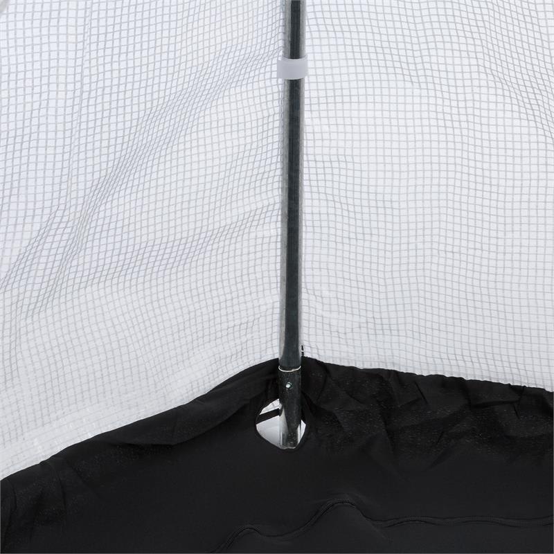 Waldbeck Greenshelter S, skleník na prezimovanie rastlín, 130 x 150 cm, oceľové tyče Ø 25 mm, PVC – Obrázok 5