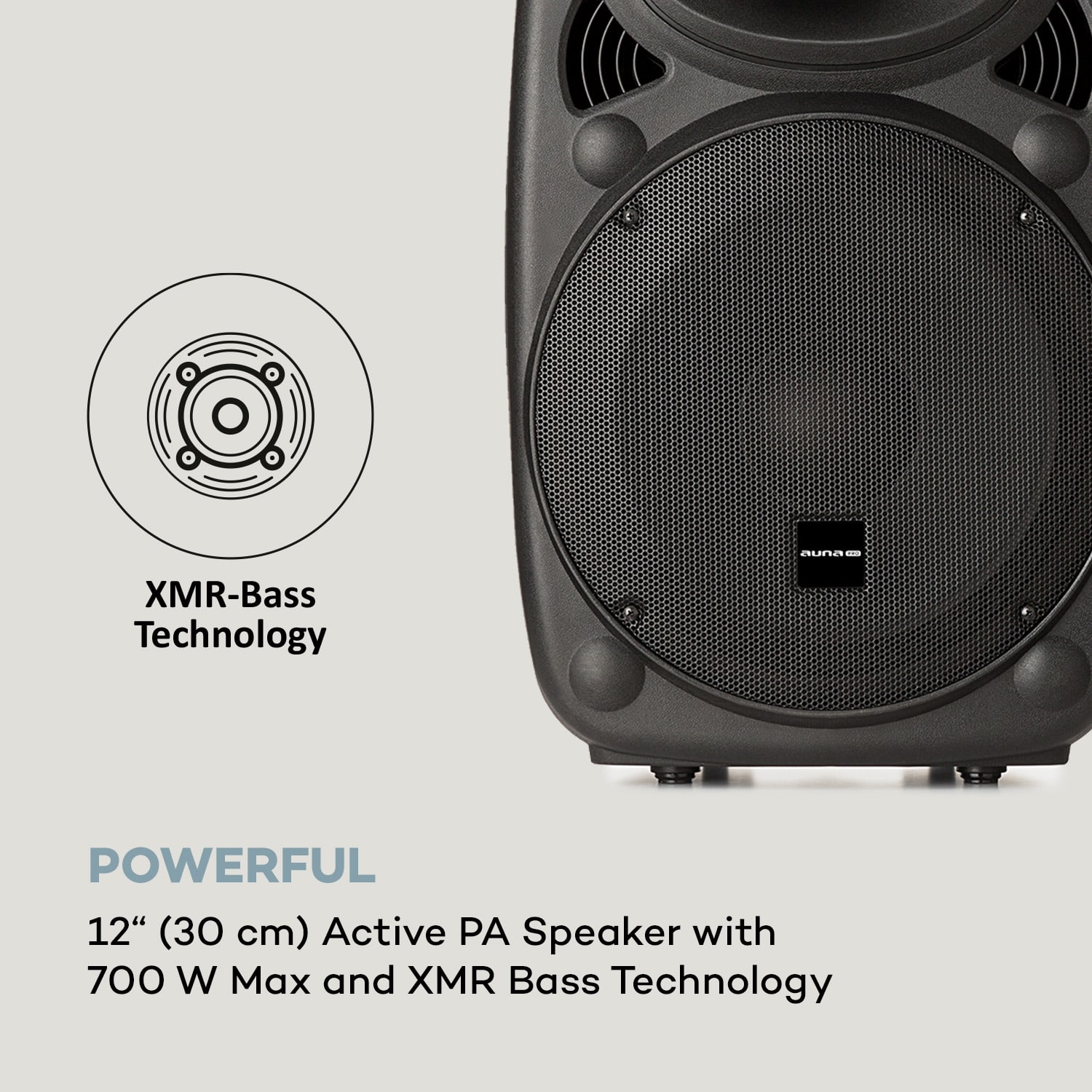 Auna Pro SLK-12-A, aktívny PA reproduktor, 700W, 12", USB a SD porty, MP3 – Obrázok 4