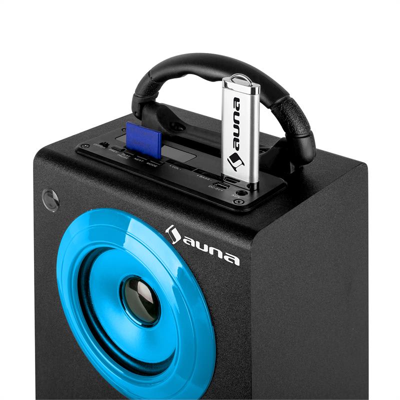 Auna Beachboy XXL, bluetooth reproduktor, USB, SD, AUX, FM, modrý – Obrázok 3