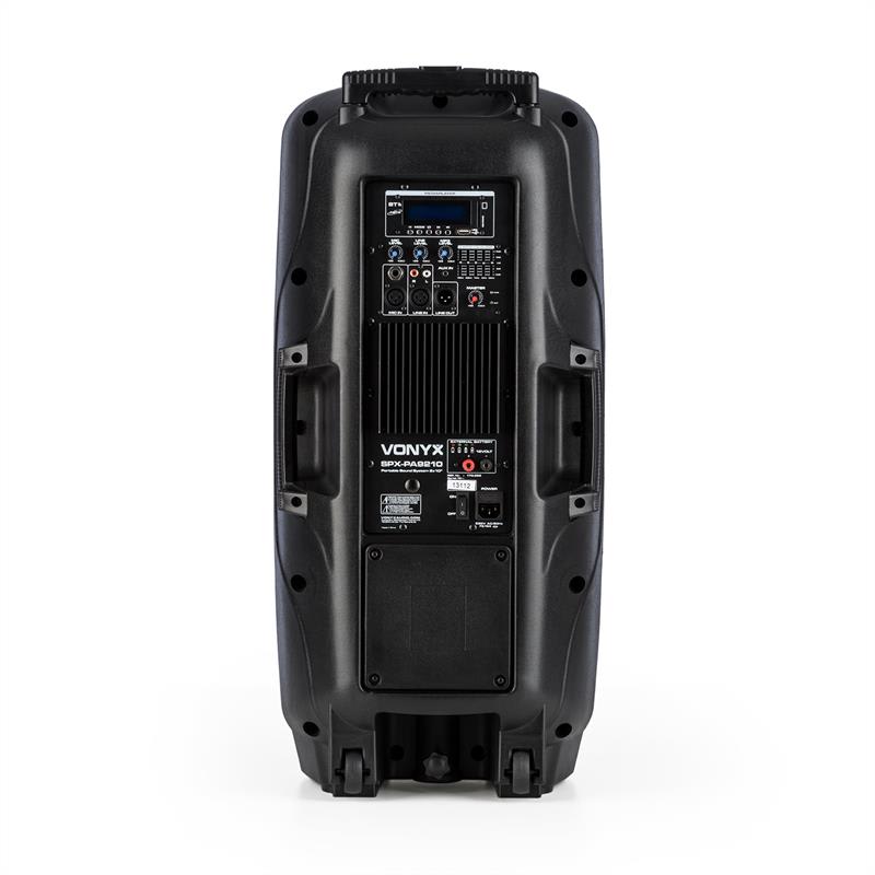 Vonyx SPX-PA9210 sound systém 2x10'' USB, SD/MMC bluetooth nabíjacia batéria 4 - 6h – Obrázok 3