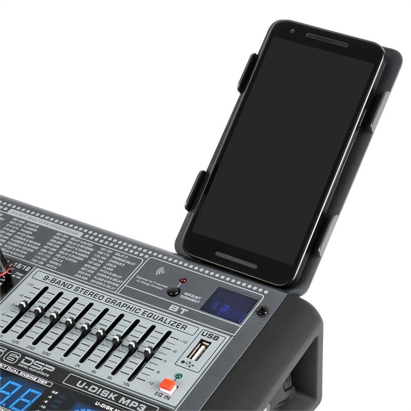 Power Dynamics PDM-S604, mixážny pult, 6-kanálový, DSP/MP3, USB port, bluetooth prijímač – Obrázok 4