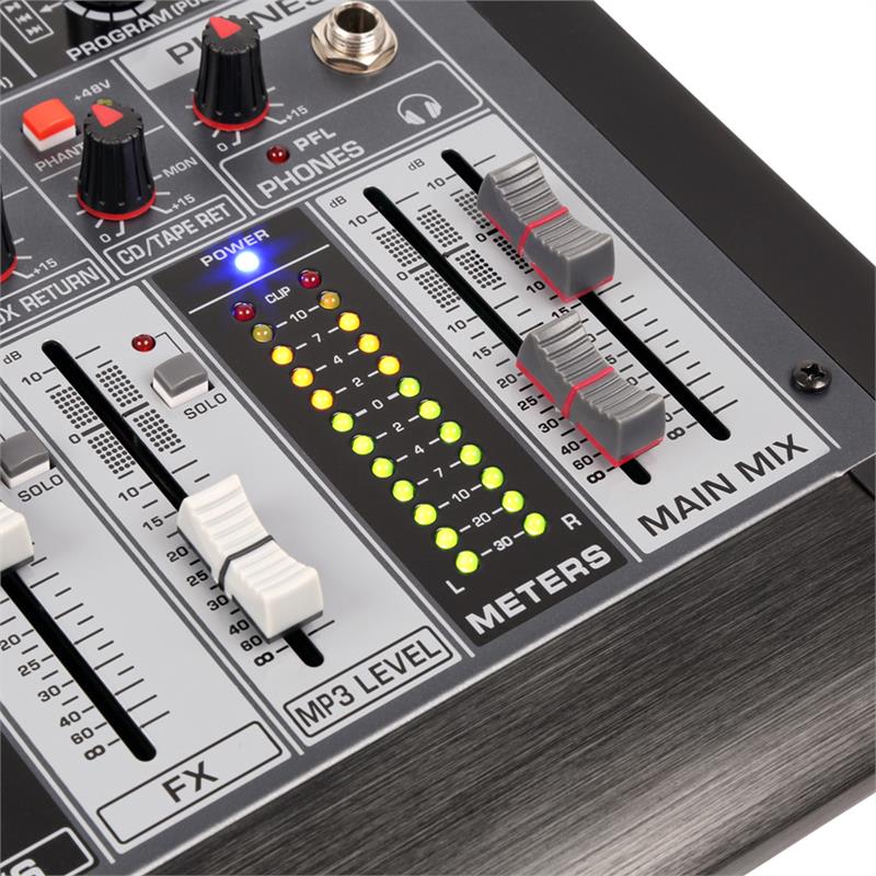 Power Dynamics PDM-S1204, mixážny pult, 12-kanálový, DSP/MP3, USB port, BT prijímač – Obrázok 4