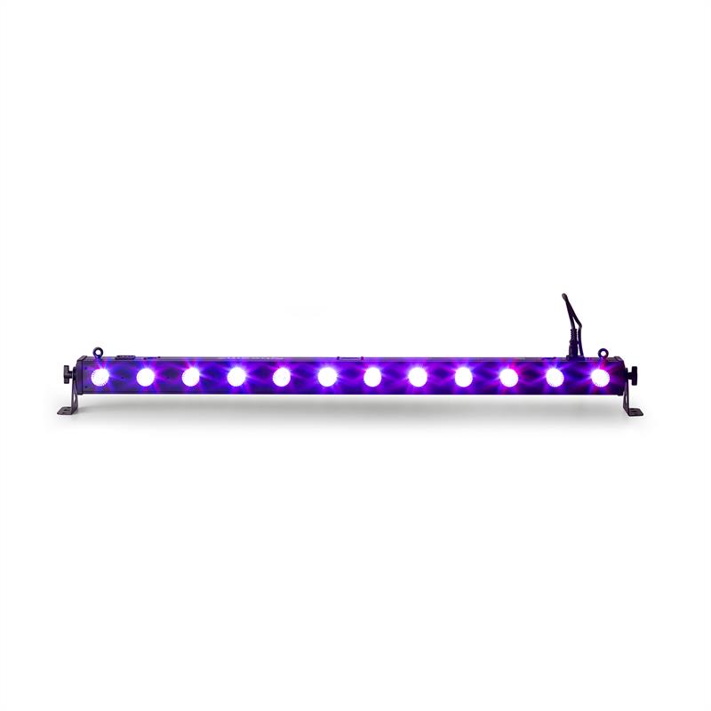 Beamz LCB140 LED lišta, 12x 6W LEDiek, 25W; 2, 3, 4, alebo 8 DMX kanálov, stmievač 0-100% – Obrázok 2