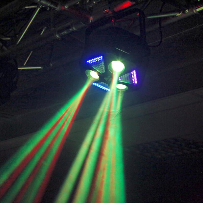 Beamz MadMan, LED reflektor, 132 RGB SMD LED svetiel, DMX alebo samostatný režim – Obrázok 4
