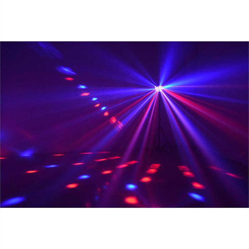Beamz Radical 2, efekty 3v1, 4x 3W RGBW LEDky, laser červený/zelený, 4 DMX kanály – Obrázok 4
