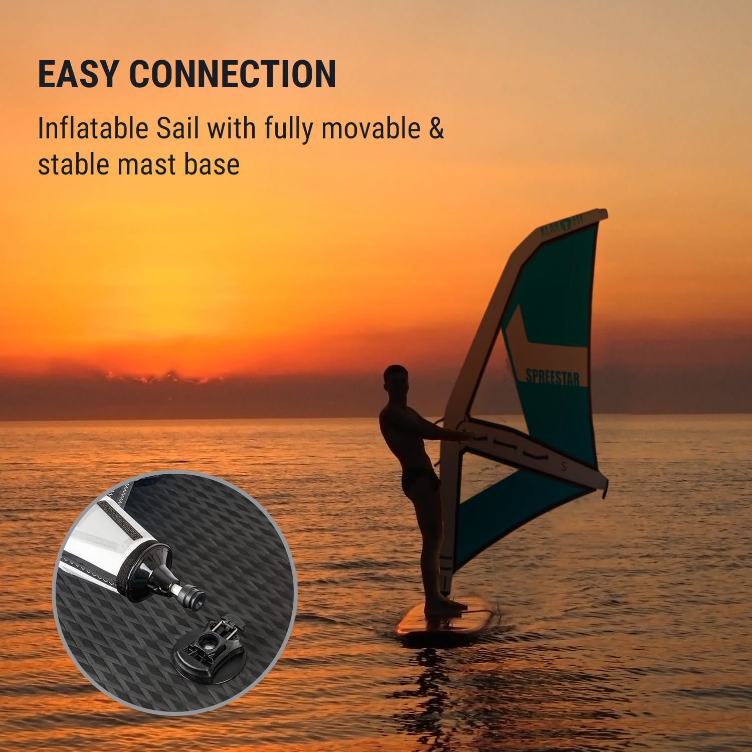 KLARFIT Spreestar WS, nafukovací paddleboard, SUP-Board-Set, 300x10x71, modro-biela farba – Obrázok 3