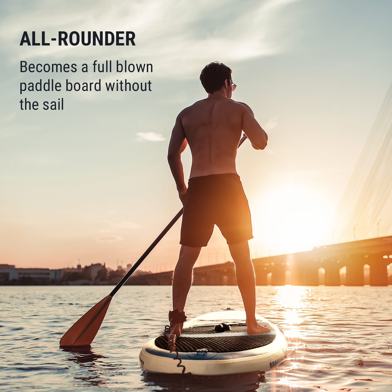 KLARFIT Spreestar WS, nafukovací paddleboard, SUP-Board-Set, 300x10x71, modro-biela farba – Obrázok 4