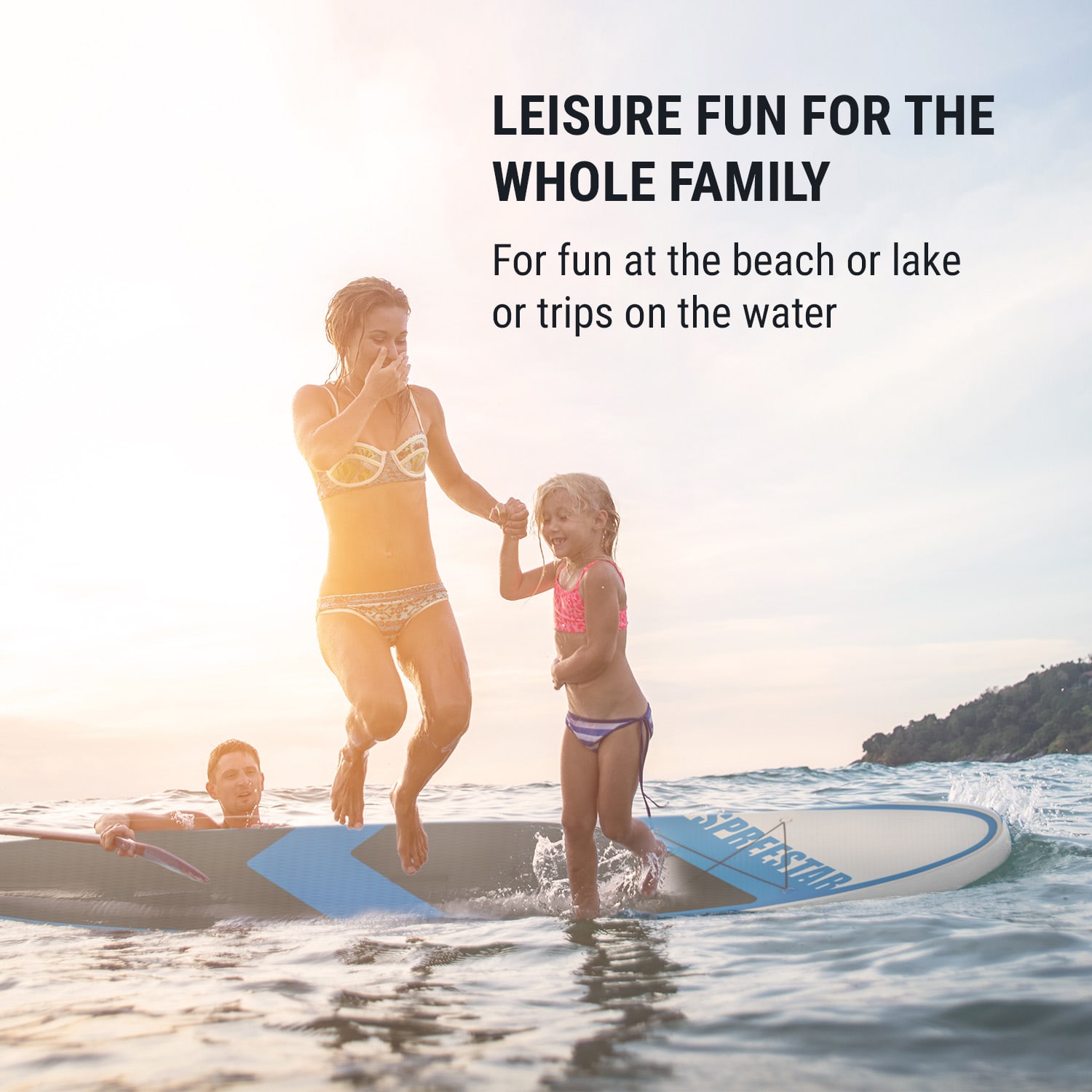KLARFIT Spreestar WS, nafukovací paddleboard, SUP-Board-Set, 300x10x71, modro-biela farba – Obrázok 5