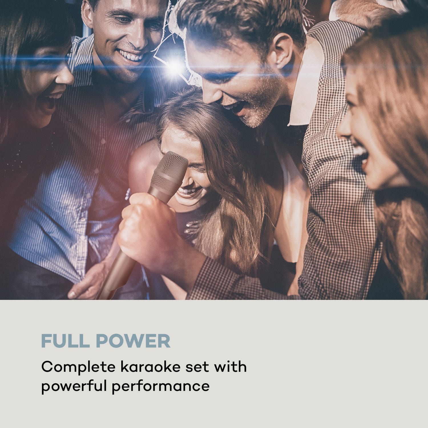 Auna Karaoke Star 4, karaoke sada, 2 x 80 W max., BT, USB port, 2 x bezdrôtový mikrofón – Obrázok 2