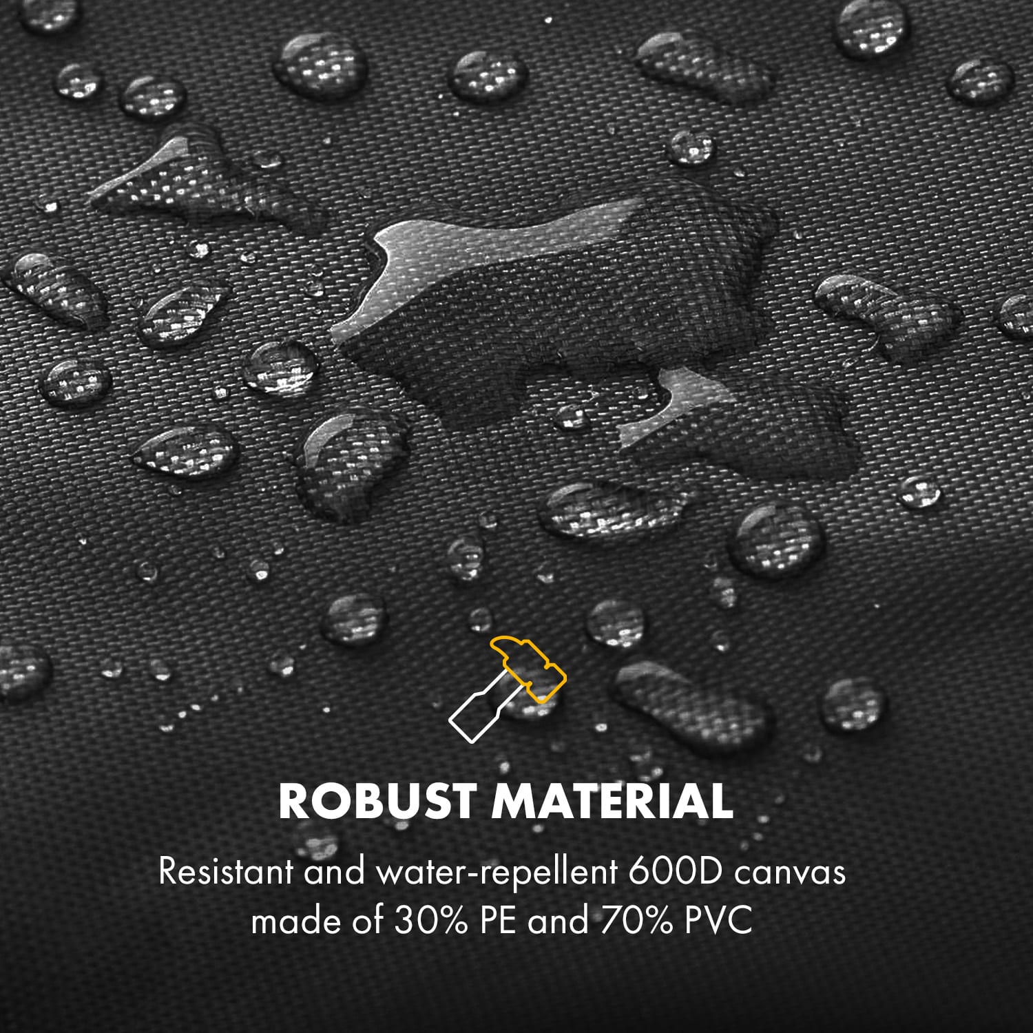 Klarstein Lucifer 2.0 Cover, ochranný kryt na plynový gril, 600D plátno, 30/70 % PE/PVC, čierny – Obrázok 5