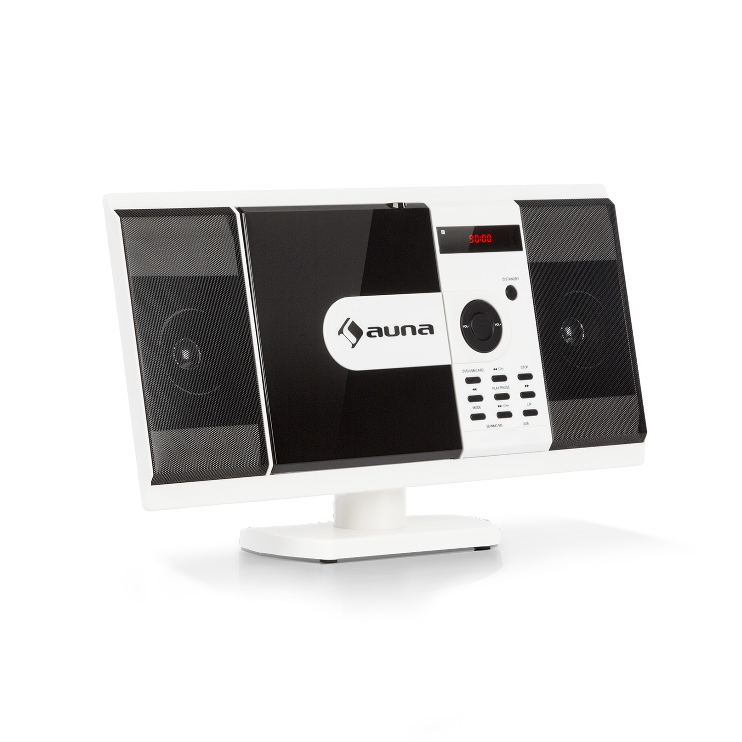 Auna MCD-82 BT, vertikálny stereo systém, DVD/CD, bluetooth, USB/SD, FM, HDMI, biely