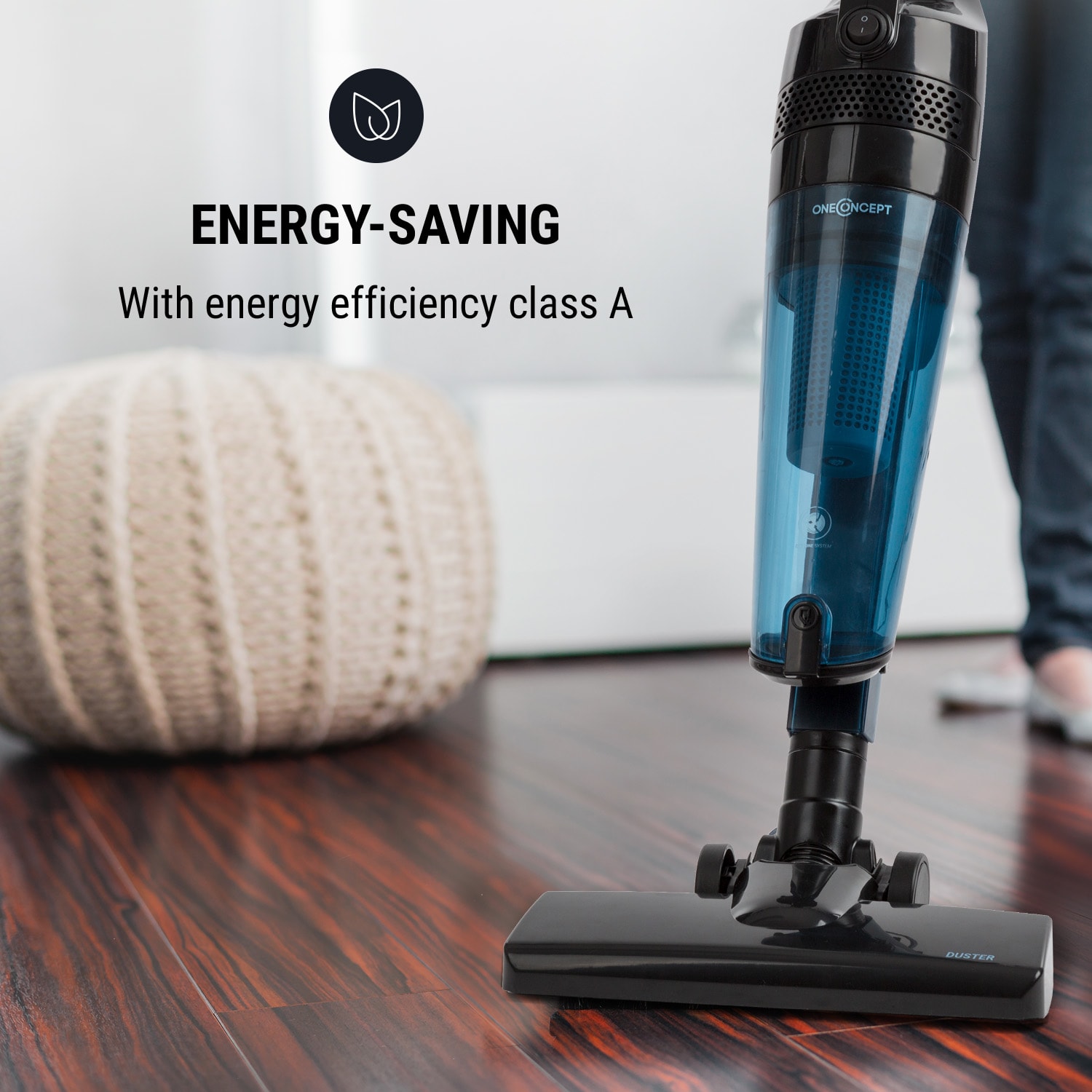 OneConcept Duster, vysávač, cyklónový filtračný systém, 600 W, modrý/čierny – Obrázok 2
