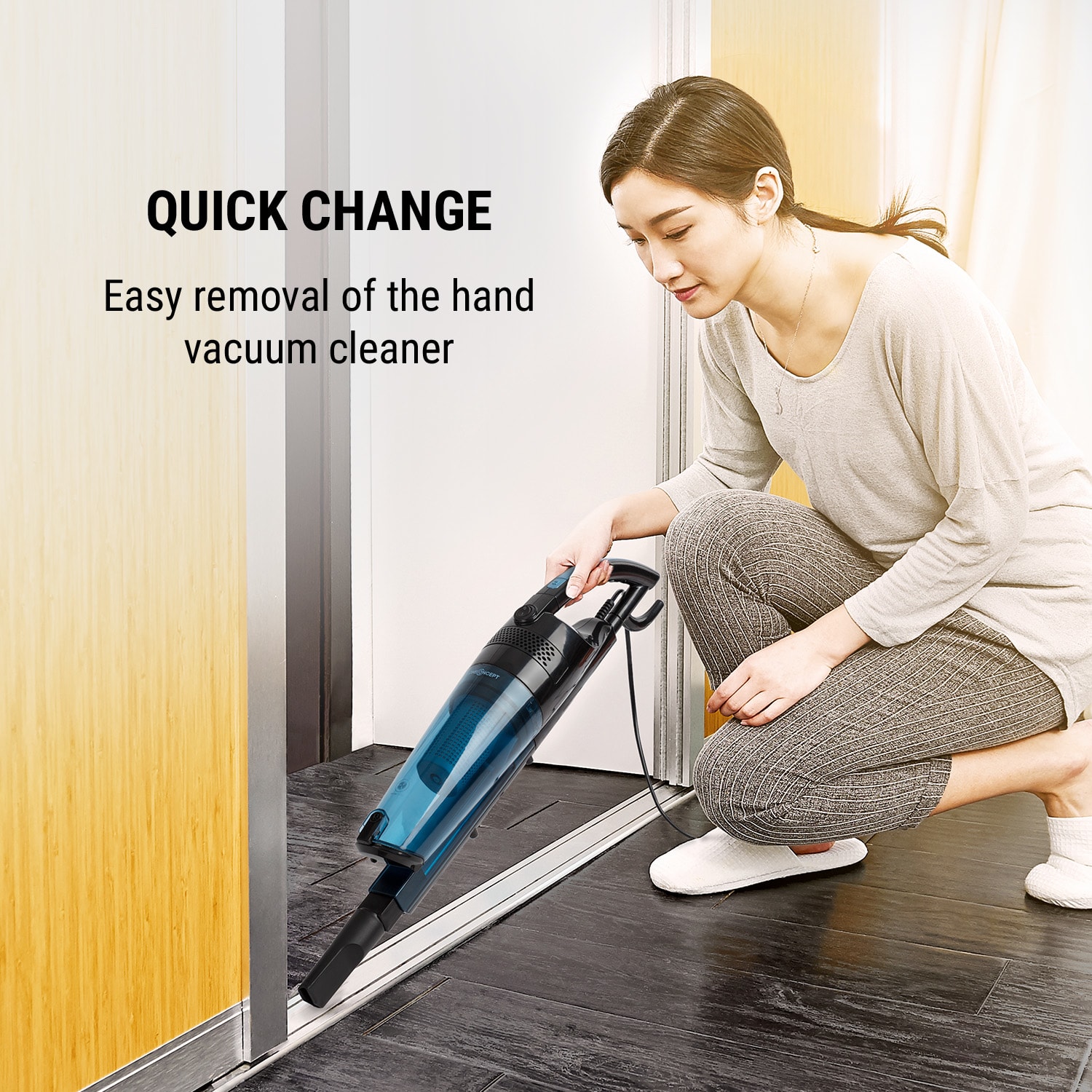 OneConcept Duster, vysávač, cyklónový filtračný systém, 600 W, modrý/čierny – Obrázok 4