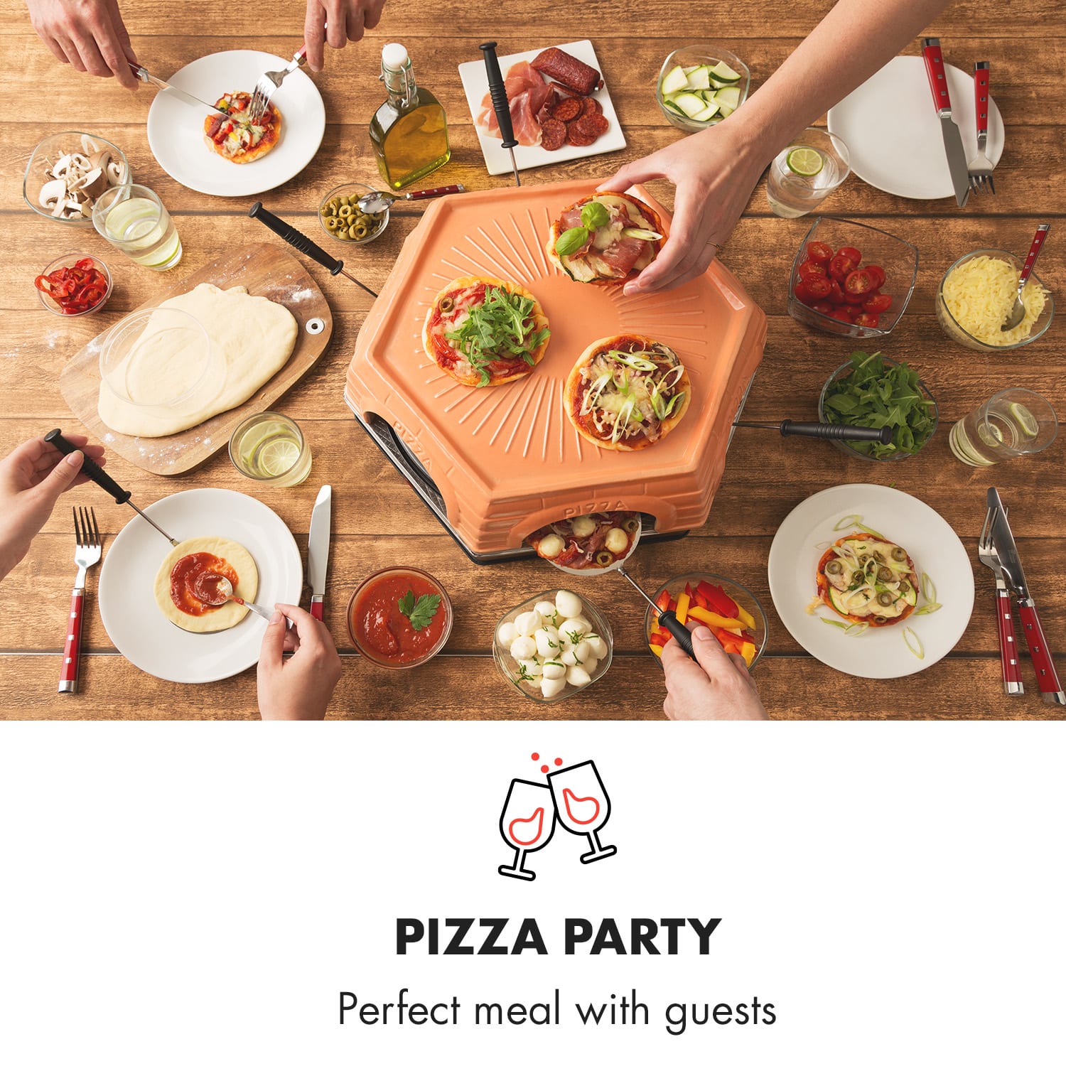 Klarstein Capricciosa, rúra na pečenie pizze, 1500 W, kryt z terakoty, funkcia udržiavania teploty – Obrázok 5
