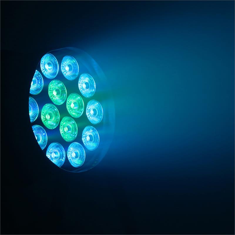 Beamz BPP225 PAR 64, LED reflektor, 6v1 LED diódy, RGBWA-UV, 200 W, čierny – Obrázok 2