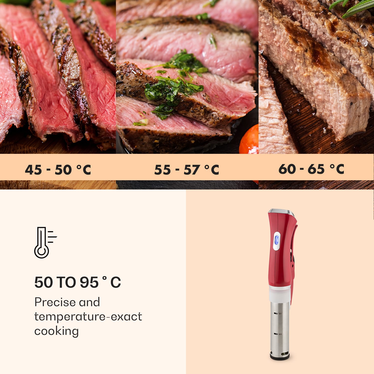 Klarstein Quickstick, Sous Vide varič, 20 l, termostat, cirkulačné čerpadlo, nehrdzavejúca oceľ – Obrázok 3