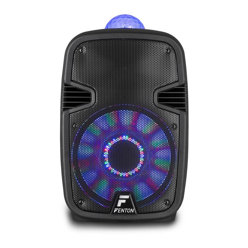 Fenton FT12JB, aktívny reproduktor, 12", 700 W, BT/USB/SD/MP3/AUX-In, LED, jellyball, akumulátor – Obrázok 2