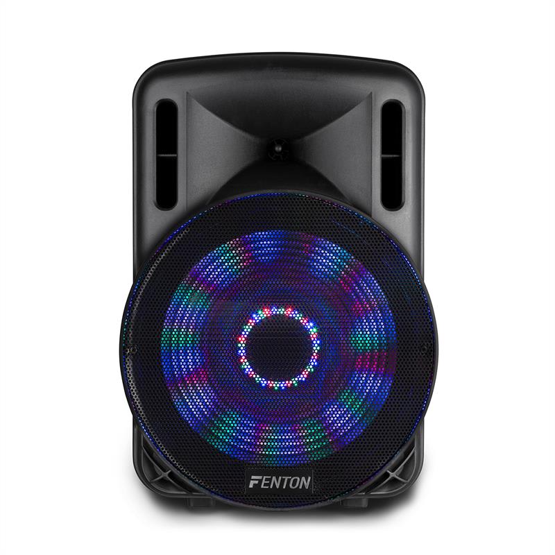 Fenton FT15LED, aktívny reproduktor 15", 800 W, BT/USB/SD/AUX-In, LED, mikro-vozík – Obrázok 2