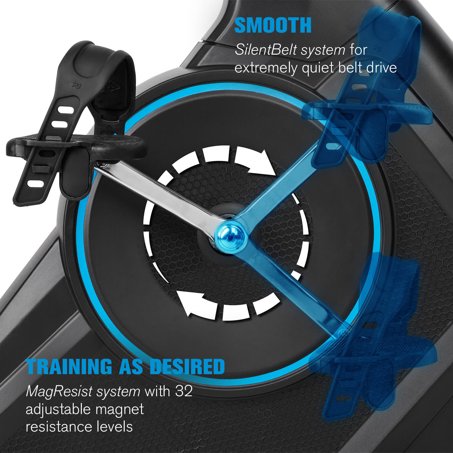Capital Sports Evo Deluxe, kardio bicykel, bluetooth, aplikácia, 20 kg zotrvačník – Obrázok 5