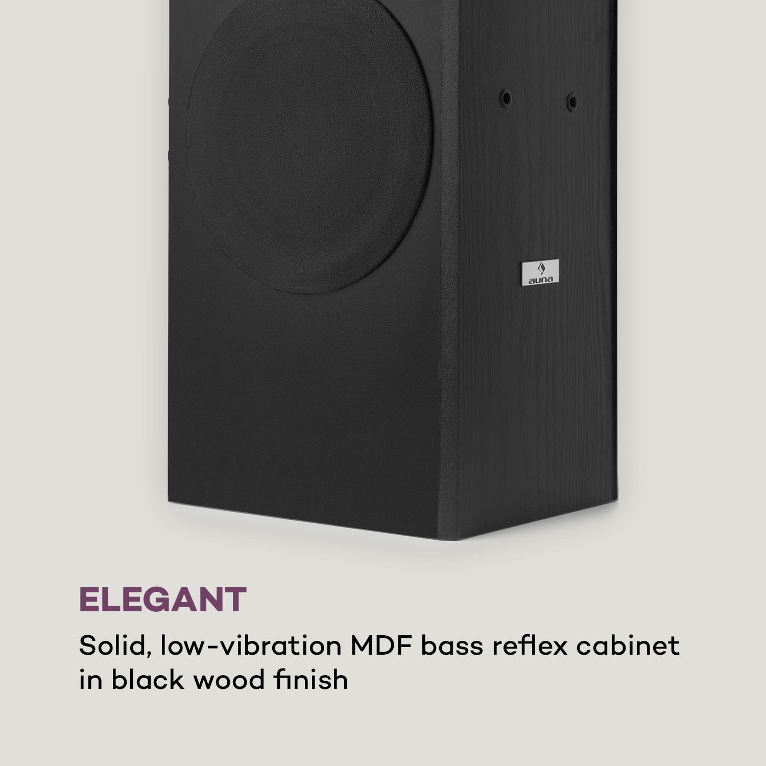 Auna Line E 1005, vežové reproduktory, 3-pásmové HiFi reproduktory, 700 W max., čierne – Obrázok 3
