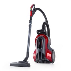 Klarstein Clean King Ergo, cyklónový vysávač, 800 W, bezvreckový, HEPA13, trieda energetickej účinnosti A, sivo/červený