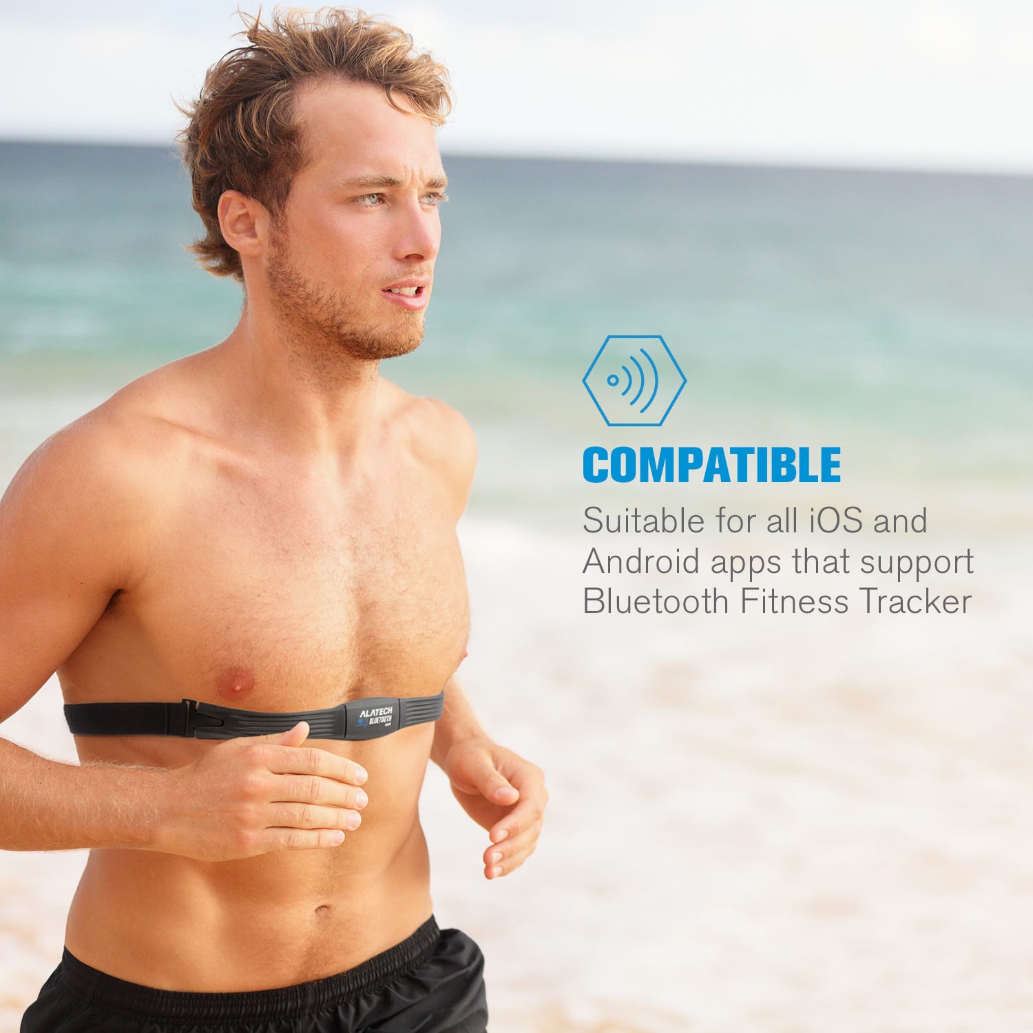 Capital Sports Alatech CS010, hrudný pás, bluetooth 4.0, IPX7, univerzálna veľkosť, čierny – Obrázok 2