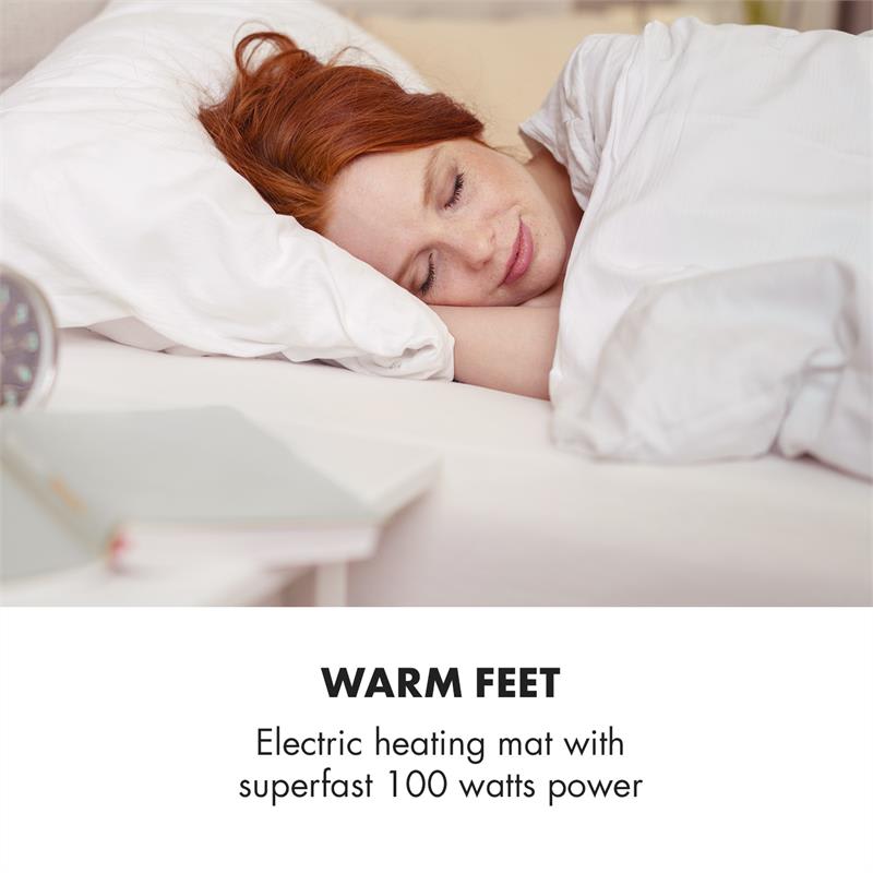 Klarstein Dr. Watson Heatzone L, vyhrievacia podložka, 100 W, 65 x 40 cm, mikroplyš, sivá – Obrázok 2