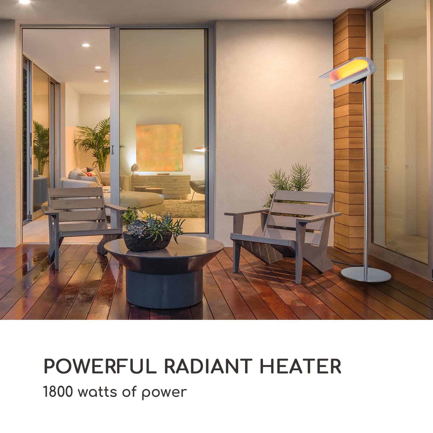 Blumfeldt Heat Guard Reflex, ohrievač, 1800 W, IP55, časovač, diaľkový ovládač – Obrázok 2