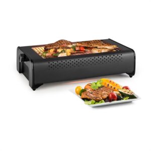 Klarstein Infragrill, elektrický gril, infračervený, 1500 W, bez dymu, čierny