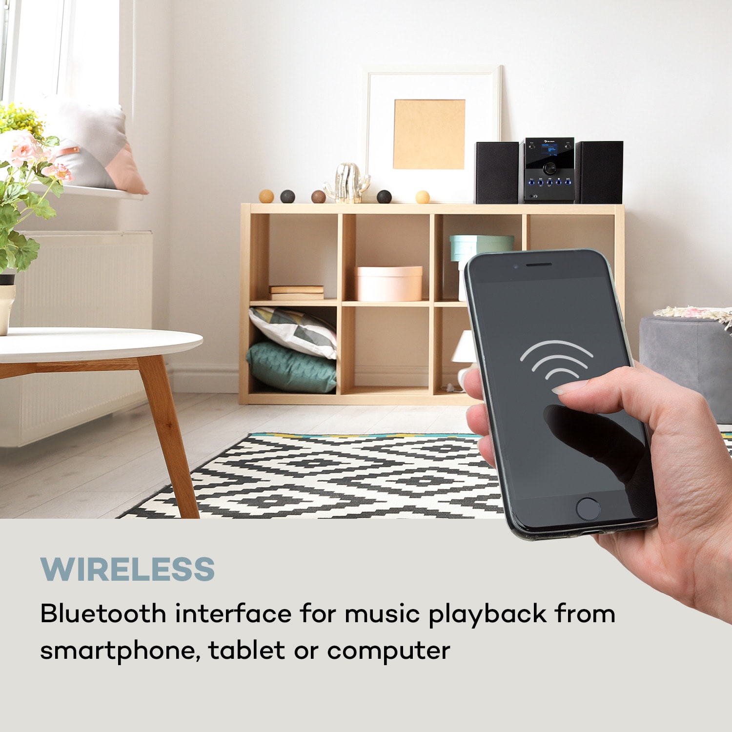 Auna MC-30, DAB mikrosystém, 2 reproduktory, DAB+, FM, bluetooth, CD prehrávač, čierny – Obrázok 5