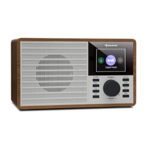 Auna DR-160 BT, DAB+/FM rádio, USB, AUX, 2.4" TFT displej, drevo