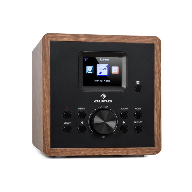 Auna Radio Gaga 2.0, internetové rádio, DAB+, WLAN, FM, bluetooth, AUX, drevené
