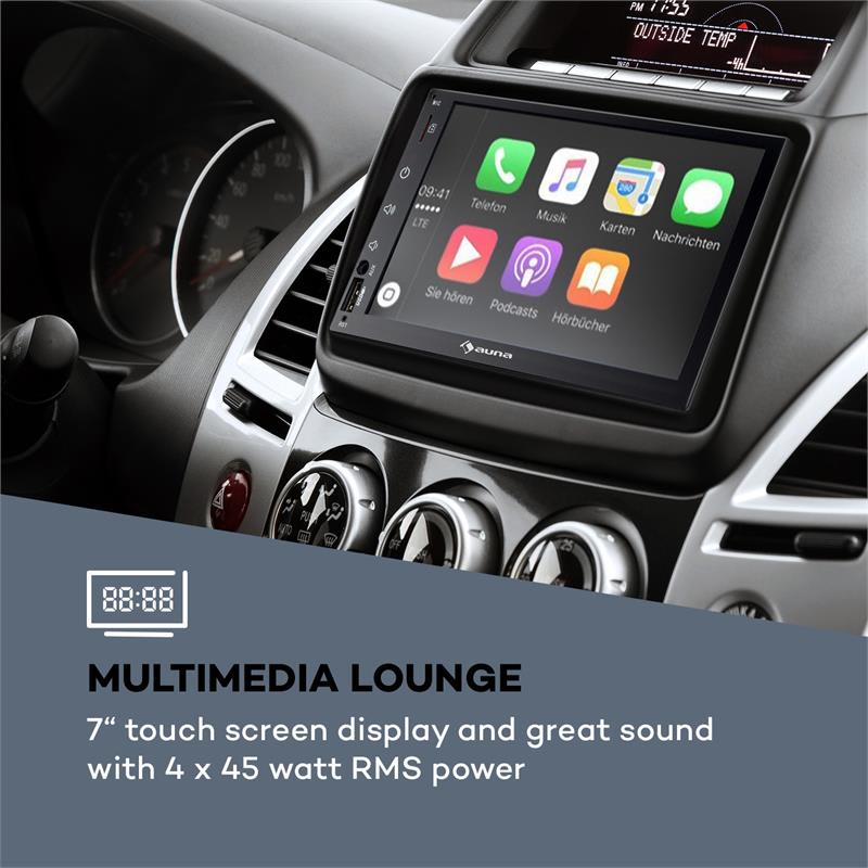Auna MVD-400 CP, autorádio, 7" dotykový displej, 4 x 45 W max., BT, Android Auto, USB, 2 DIN, čierny – Obrázok 2