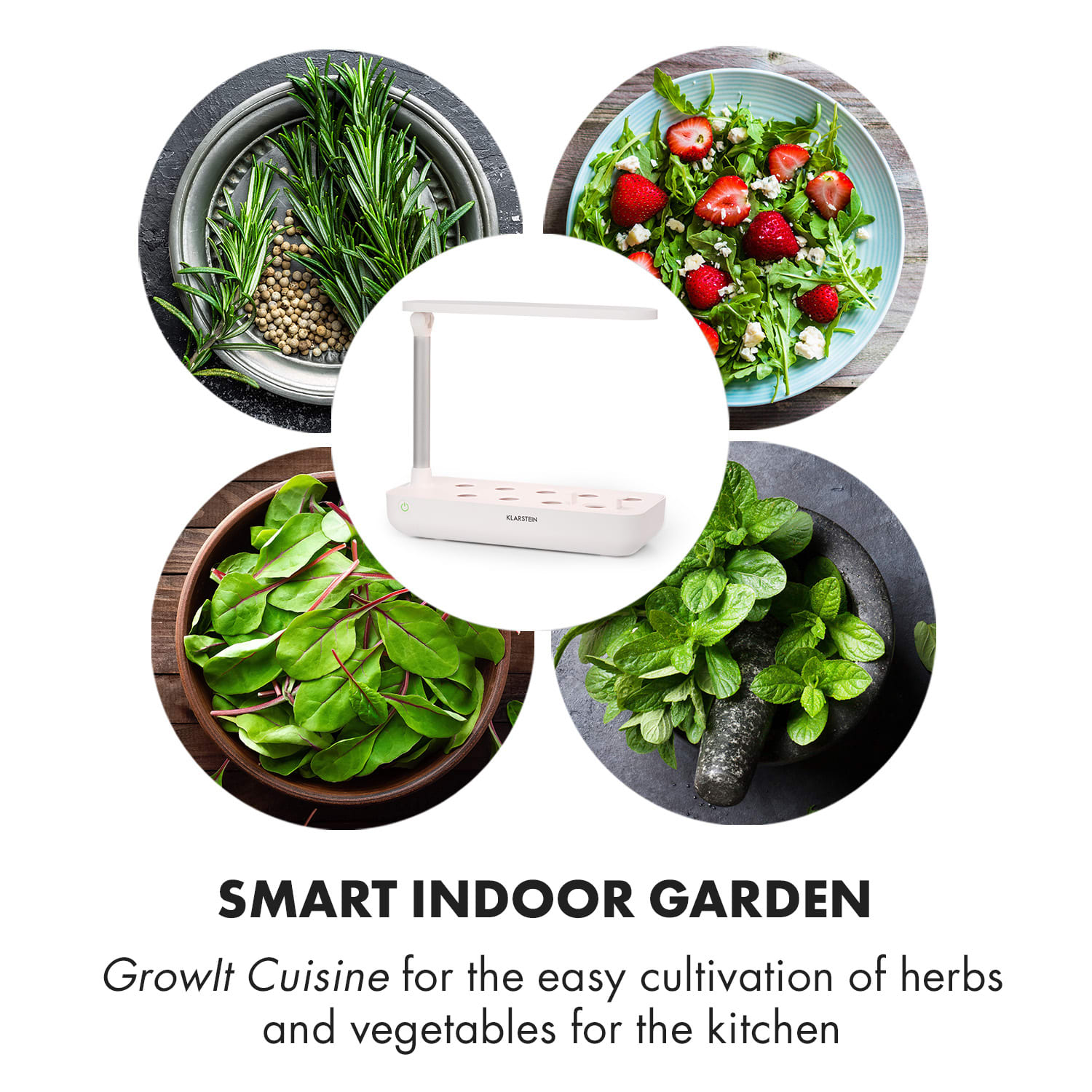Klarstein GrowIt Flex, inteligentná domáca záhrada, 9 rastlín, 18 W LED, 2 litre – Obrázok 4