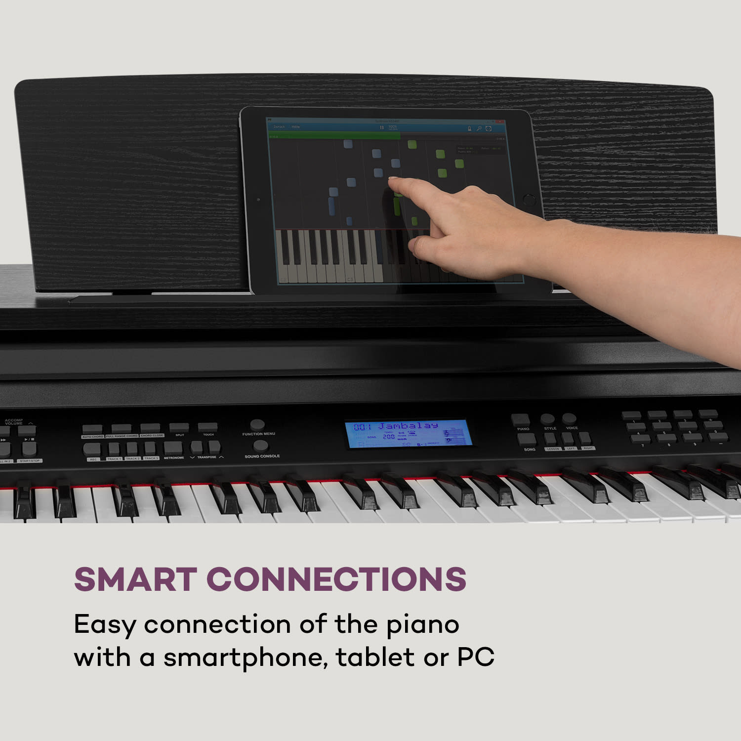SCHUBERT Subi88 MK II, digitálne piáno, 88 kláves, MIDI, USB, 360 zvukov, 160 rytmov, čierne – Obrázok 5