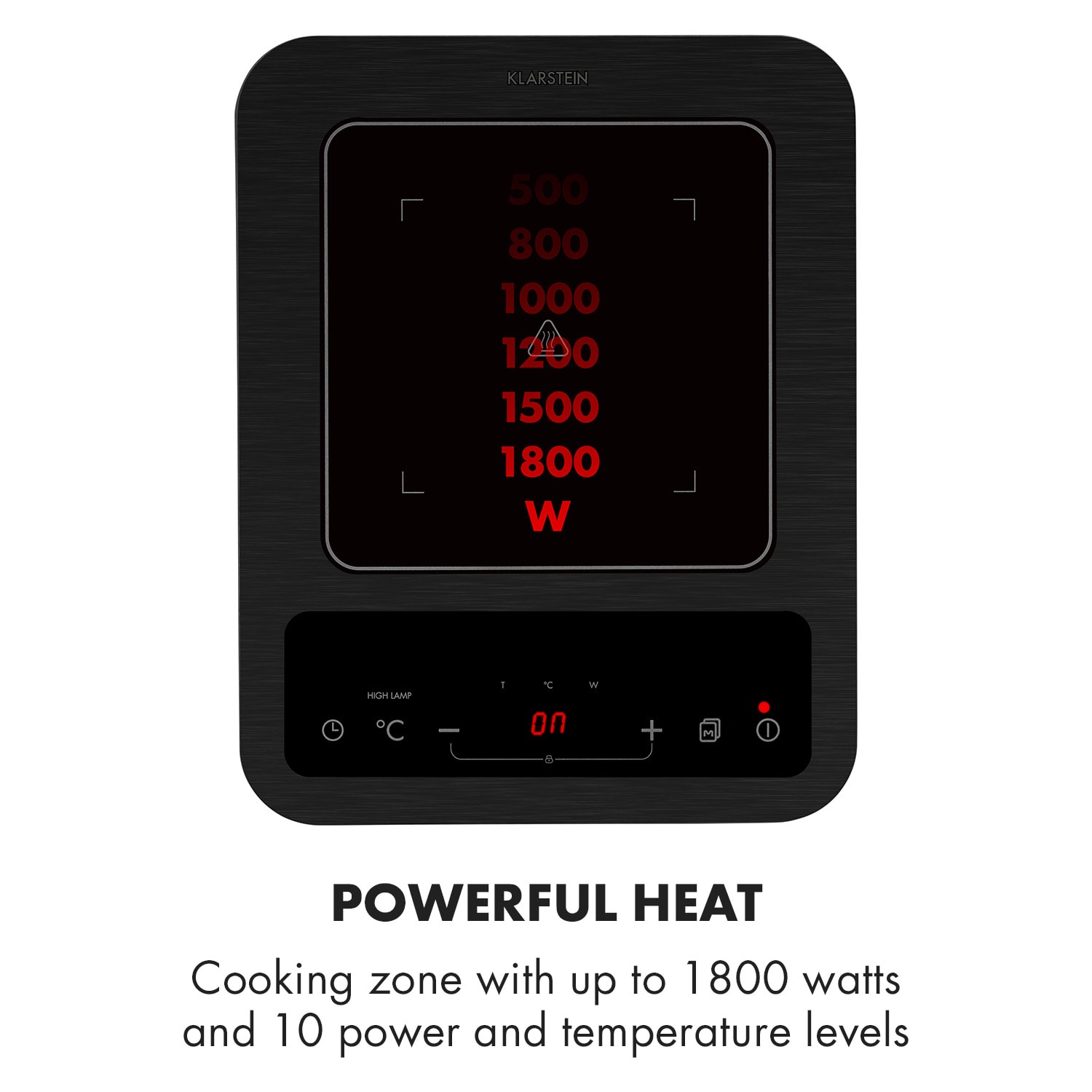 Klarstein SlimChef, indukčná varná doska, 1800 W, 3 hod. časovač, 10 úrovní, čierna – Obrázok 4