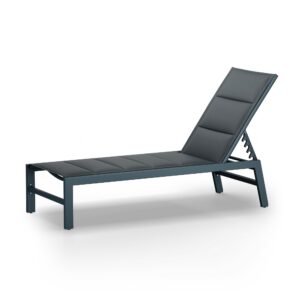 Blumfeldt Renazzo Lounge, záhradné lehátko, 70/30 PVC/PE, hliník, 6 úrovní, antracitové