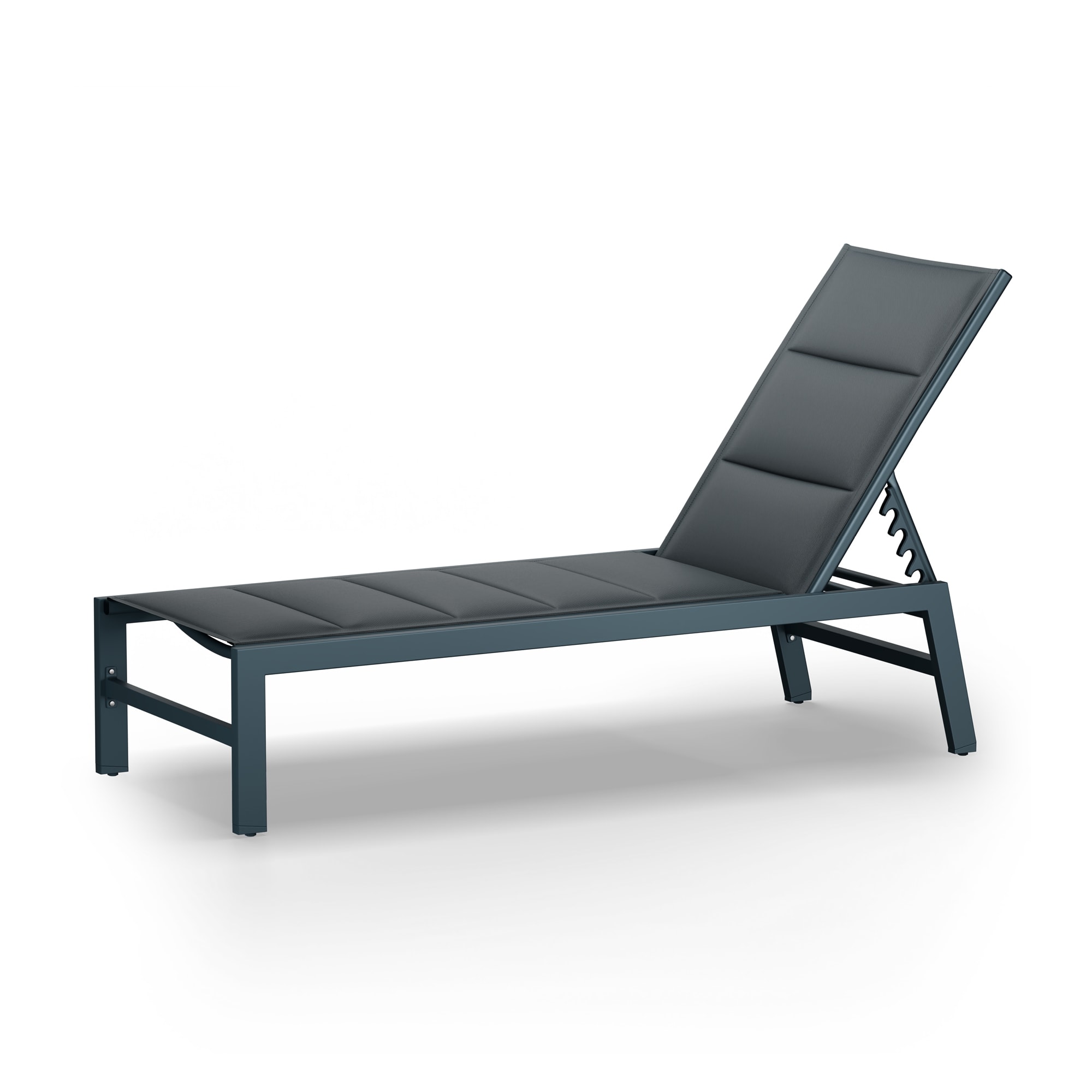 Blumfeldt Renazzo Lounge, záhradné lehátko, 70/30 PVC/PE, hliník, 6 úrovní, antracitové